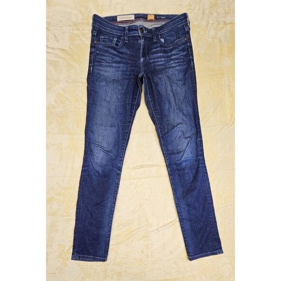 Pilcro and The Letterpress Hyphen Jeans Women's 28 Dark Wash Blue Denim Pants - Picture 1 of 8
